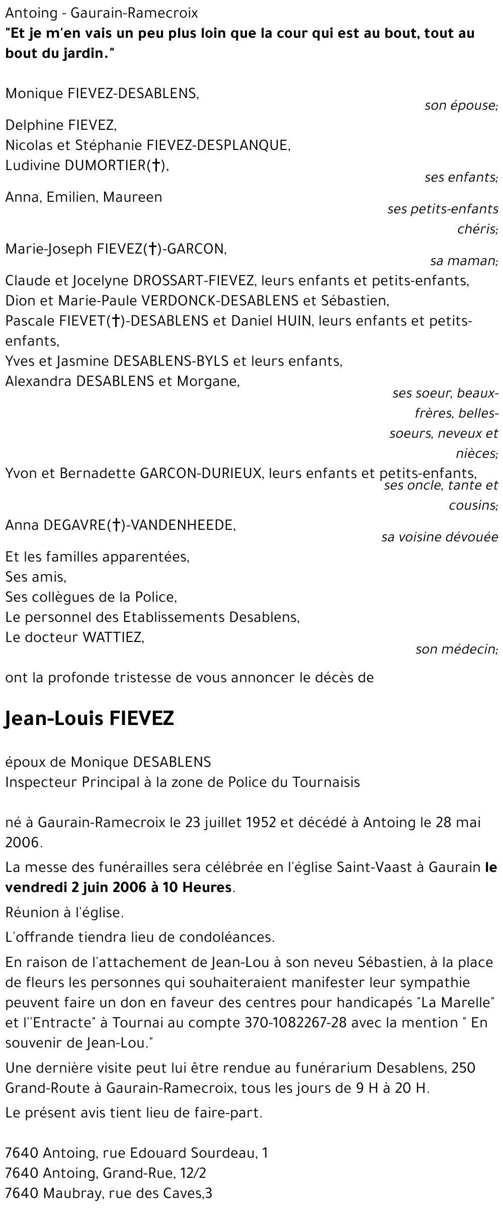 Jean-Louis FIEVEZ