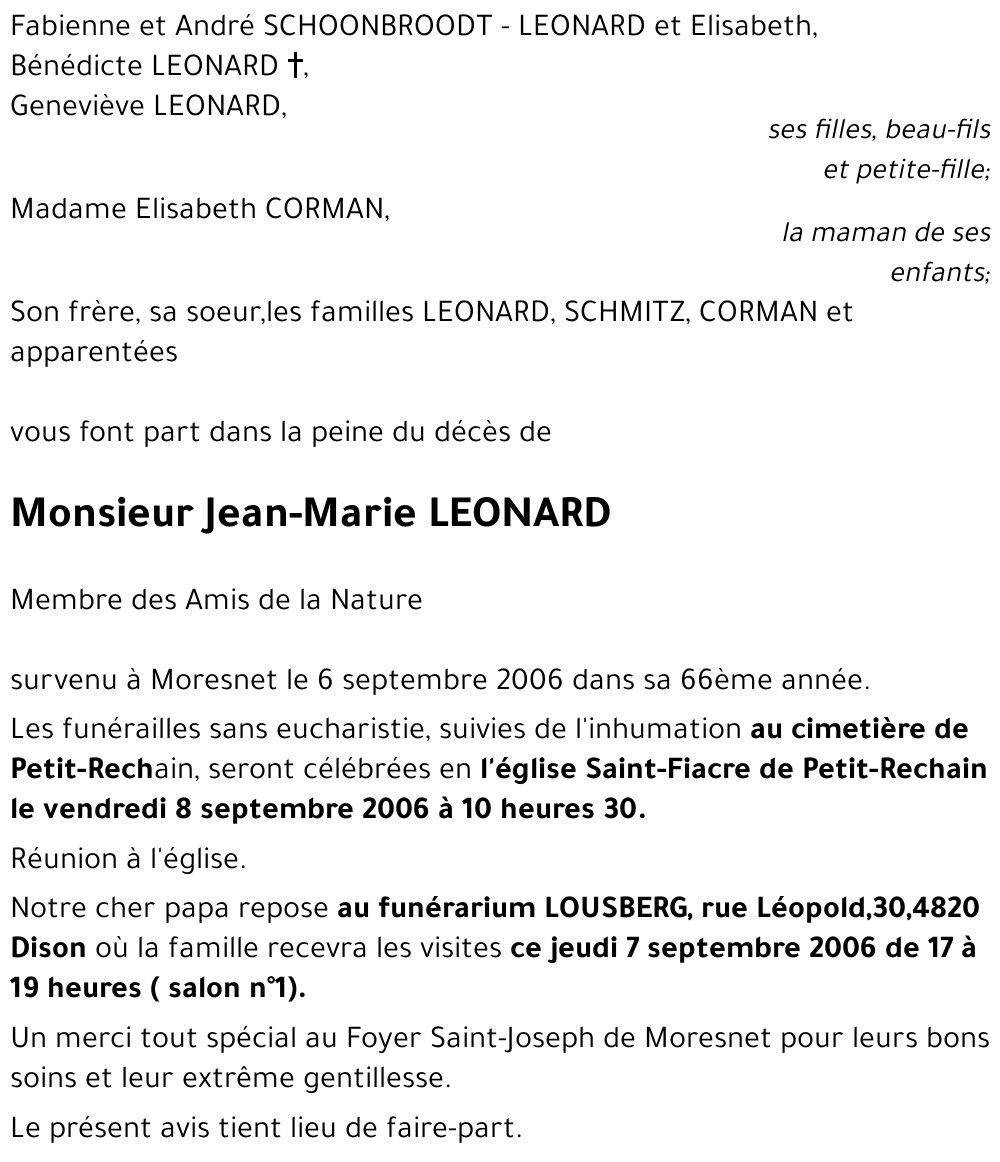 Jean-Marie LEONARD