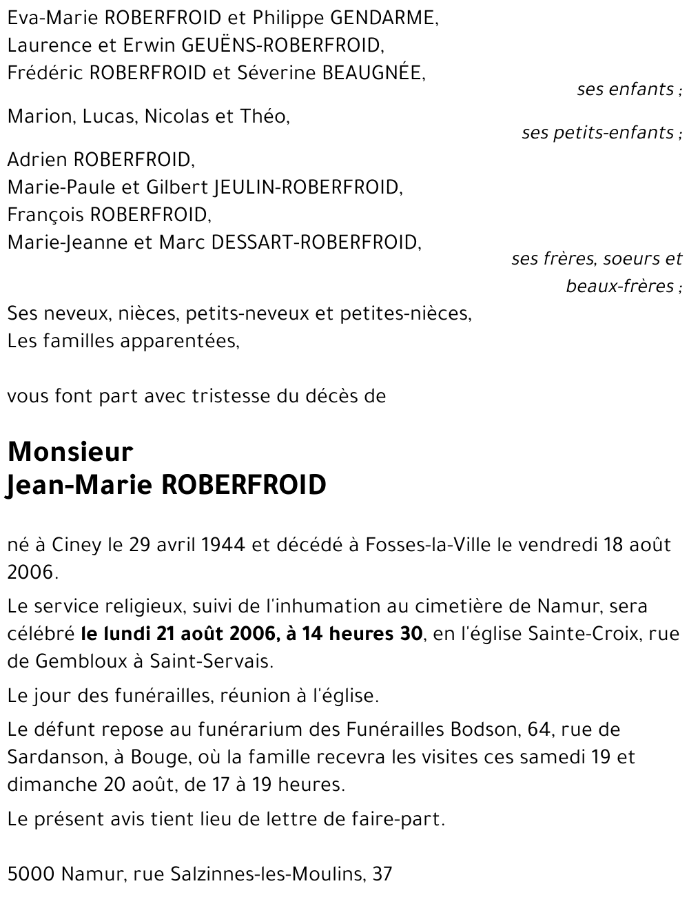 Jean-Marie ROBERFROID
