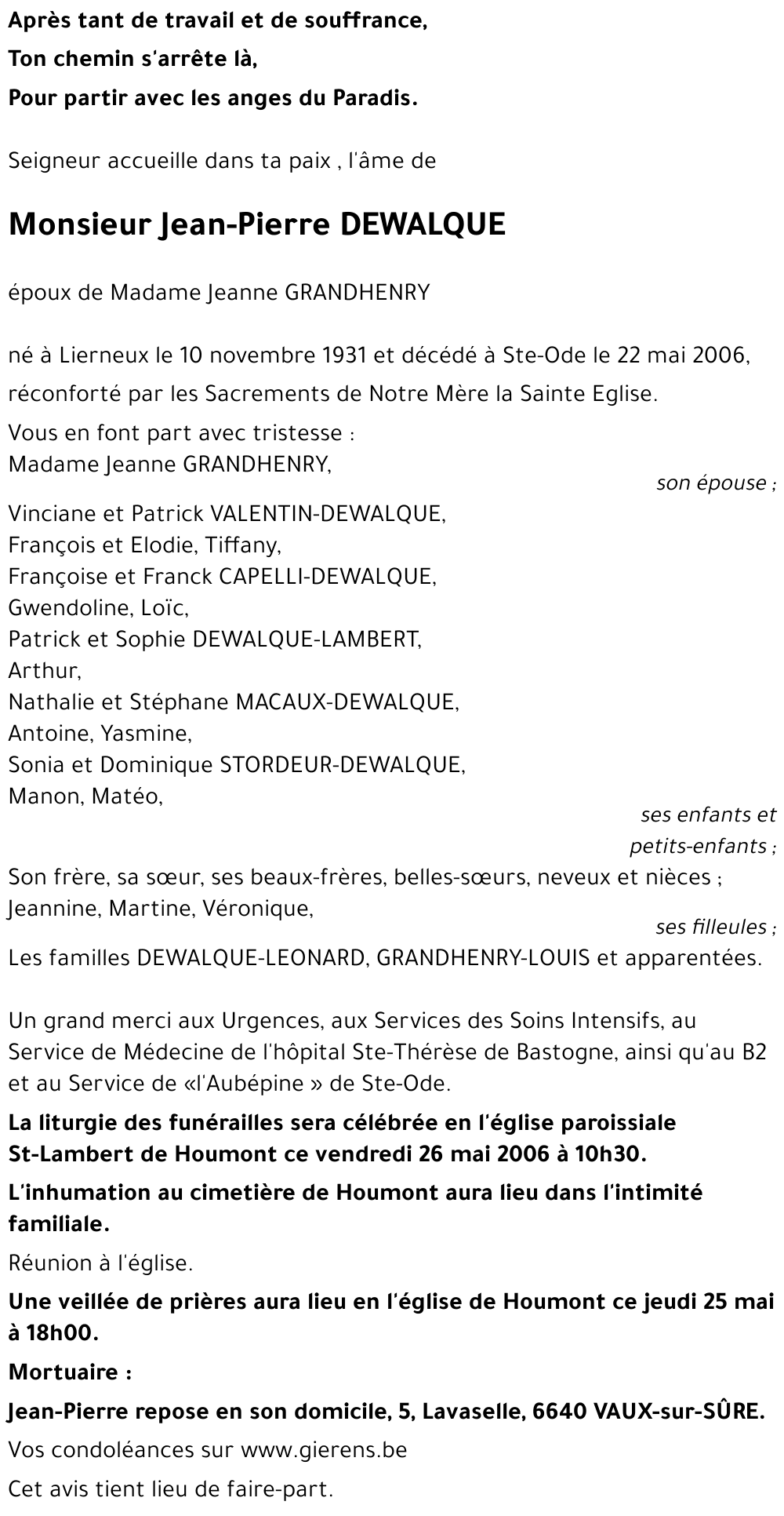 Jean-Pierre DEWALQUE