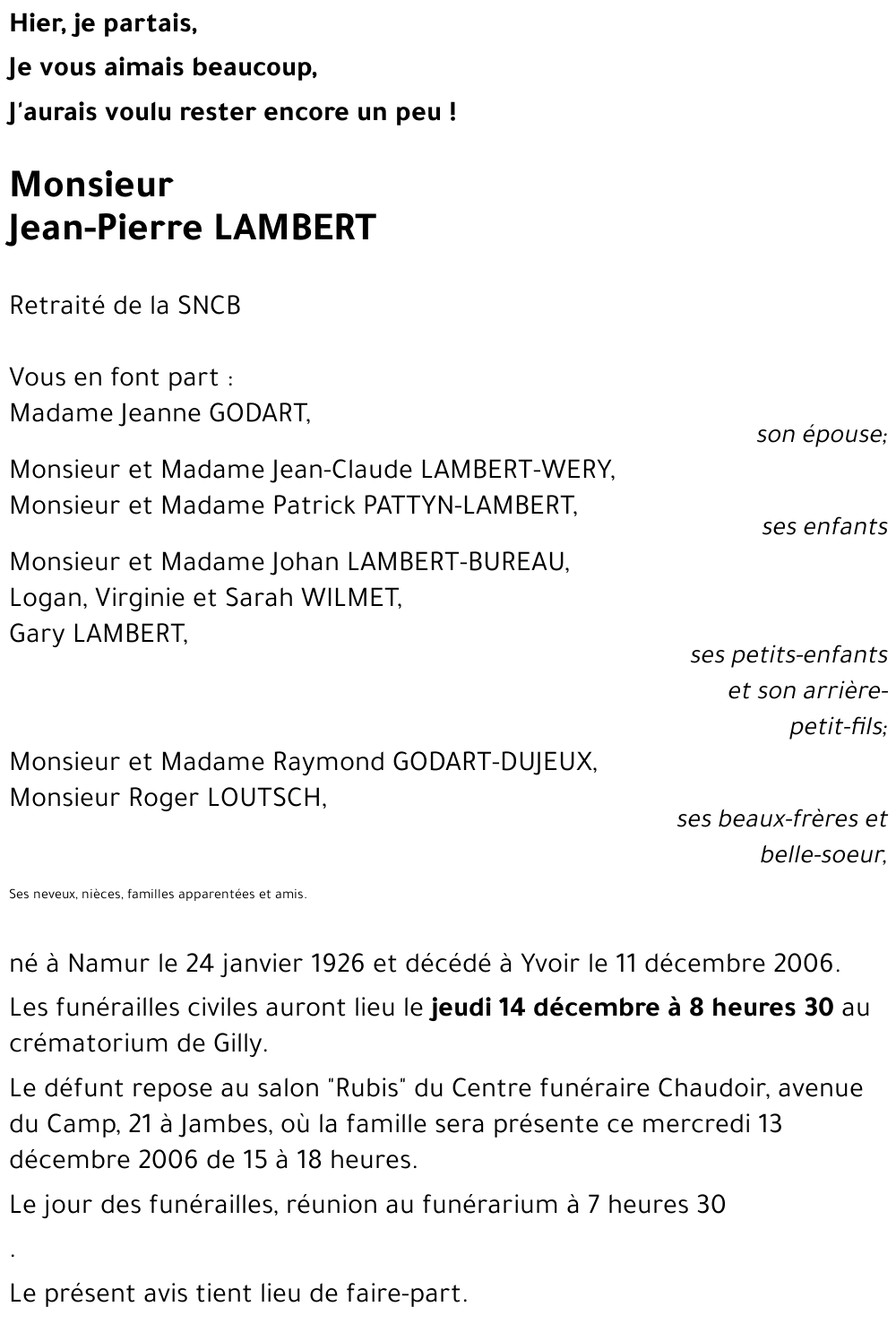 Jean-Pierre LAMBERT
