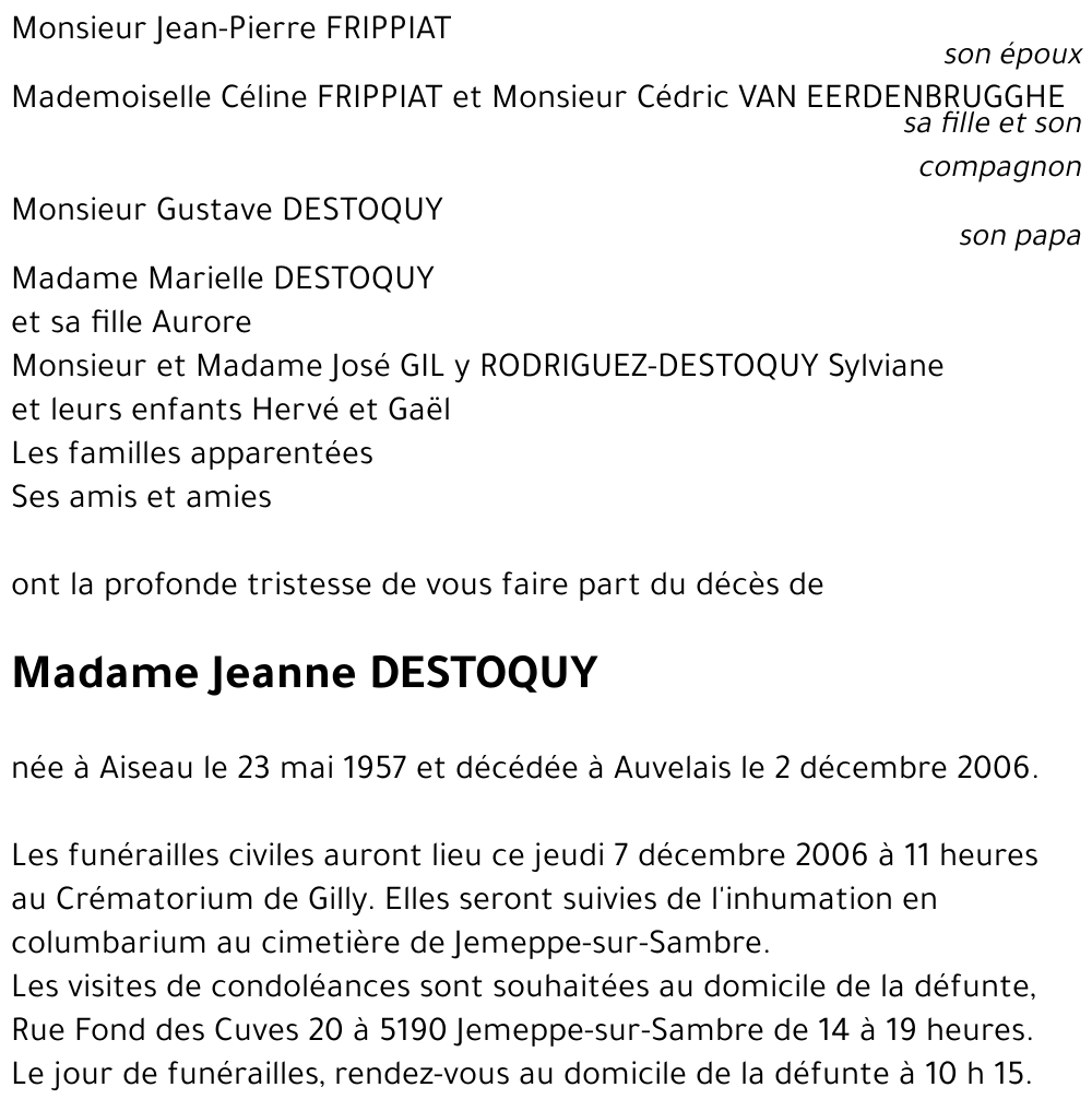 Jeanne DESTOQUY