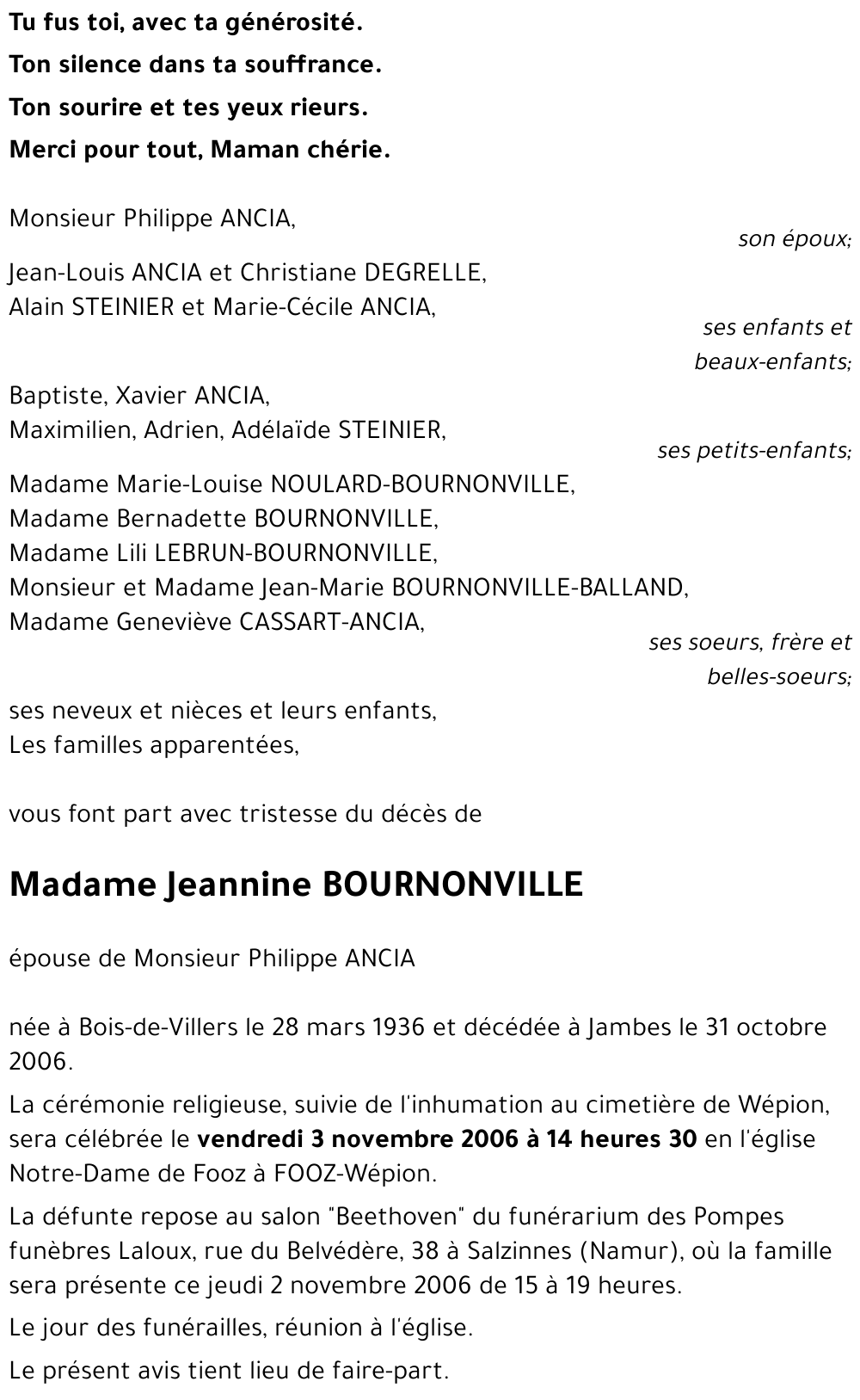 Jeannine BOURNONVILLE