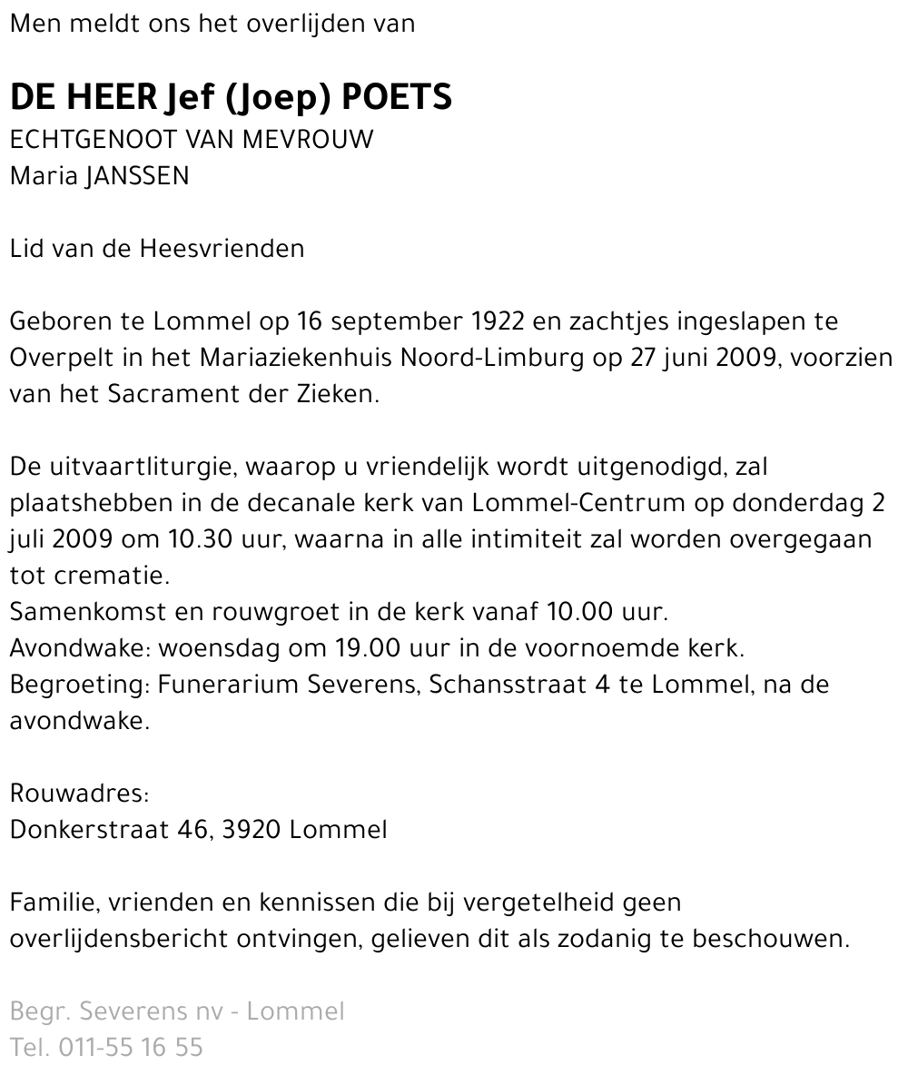 Jef (Joep) Poets