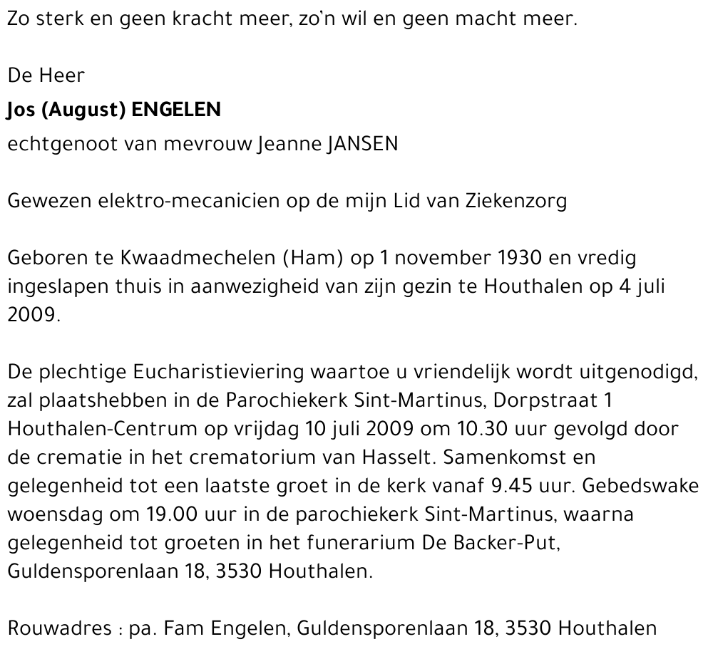 Jos (August) ENGELEN