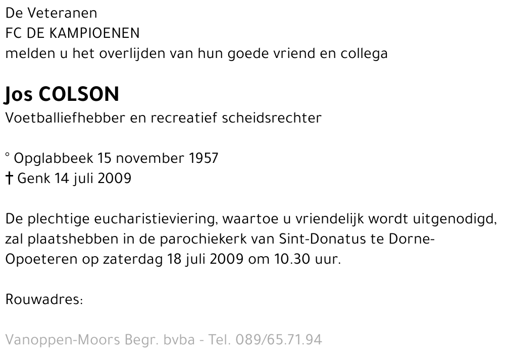 Jos Colson