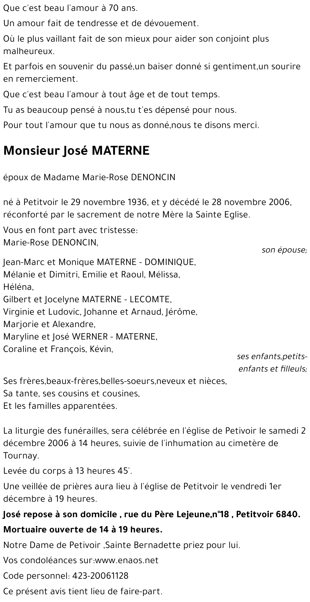 José MATERNE