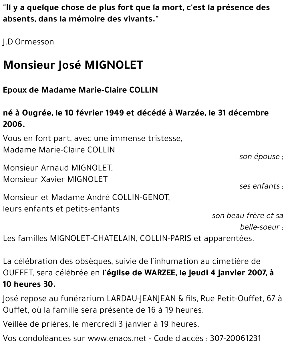 José MIGNOLET