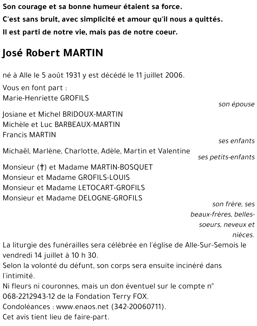 José Robert MARTIN