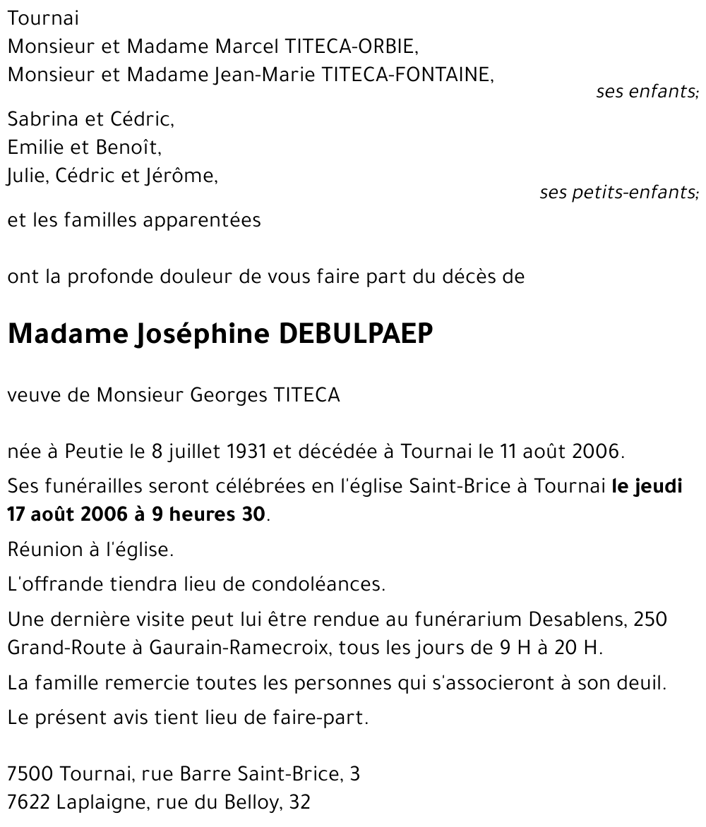 Joséphine DEBULPAEP