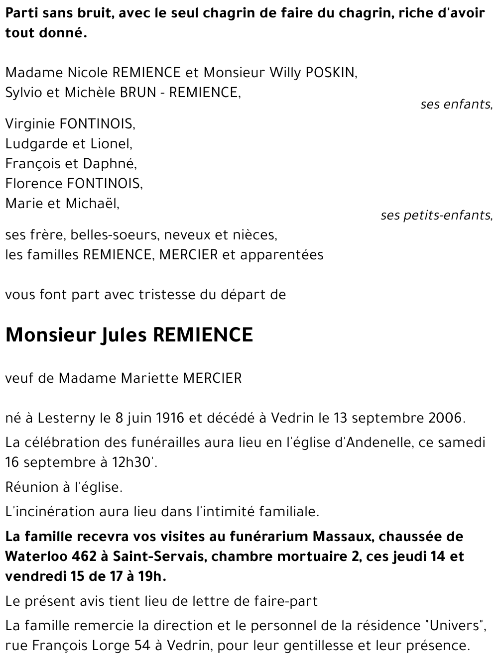 Jules REMIENCE