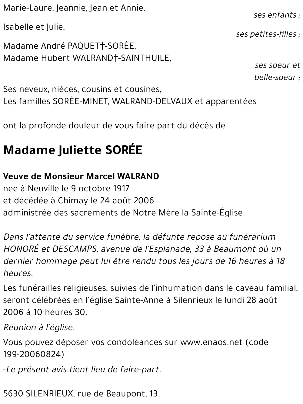 Juliette SORÉE