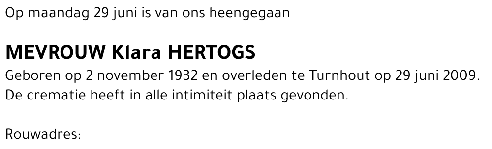 Klara Hertogs