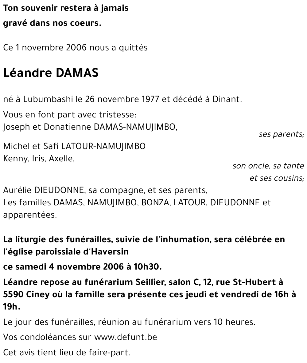 Léandre DAMAS