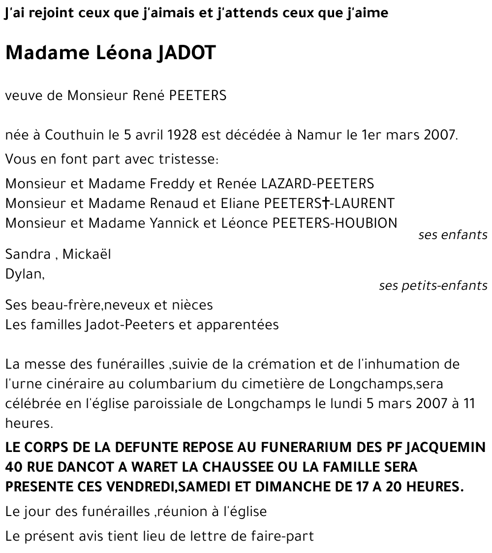 Léona JADOT