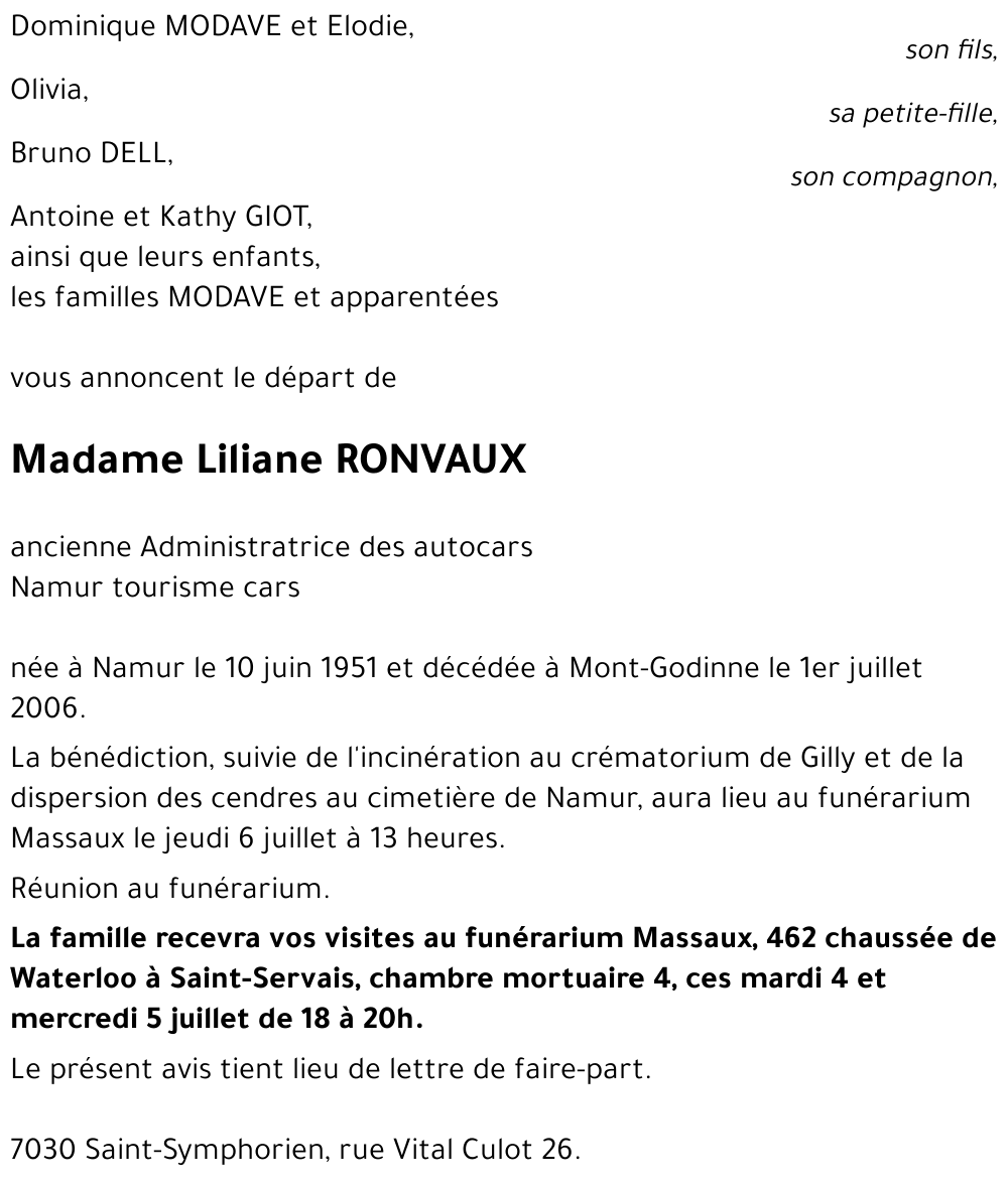 Liliane RONVAUX