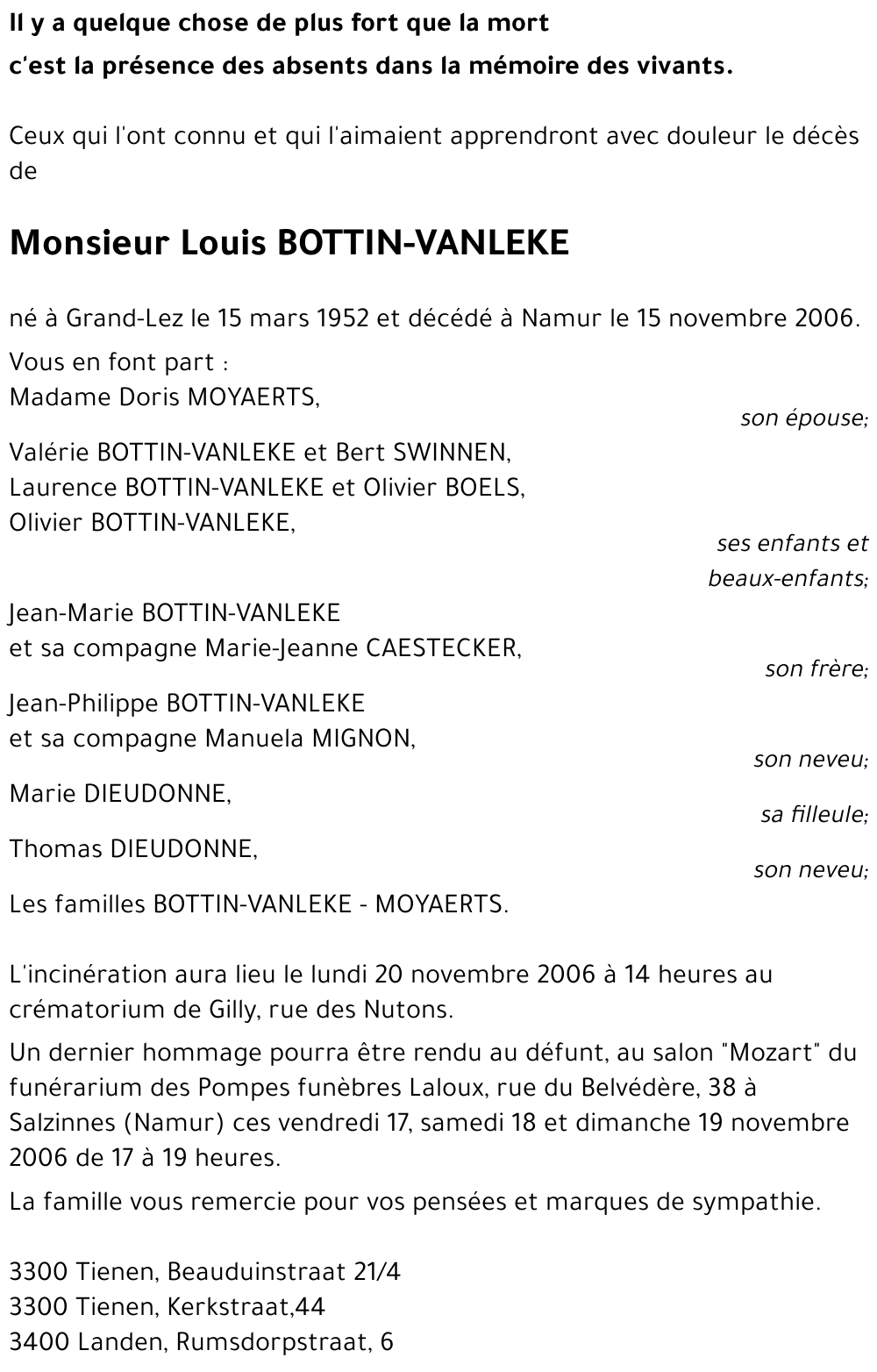 Louis BOTTIN-VANLEKE