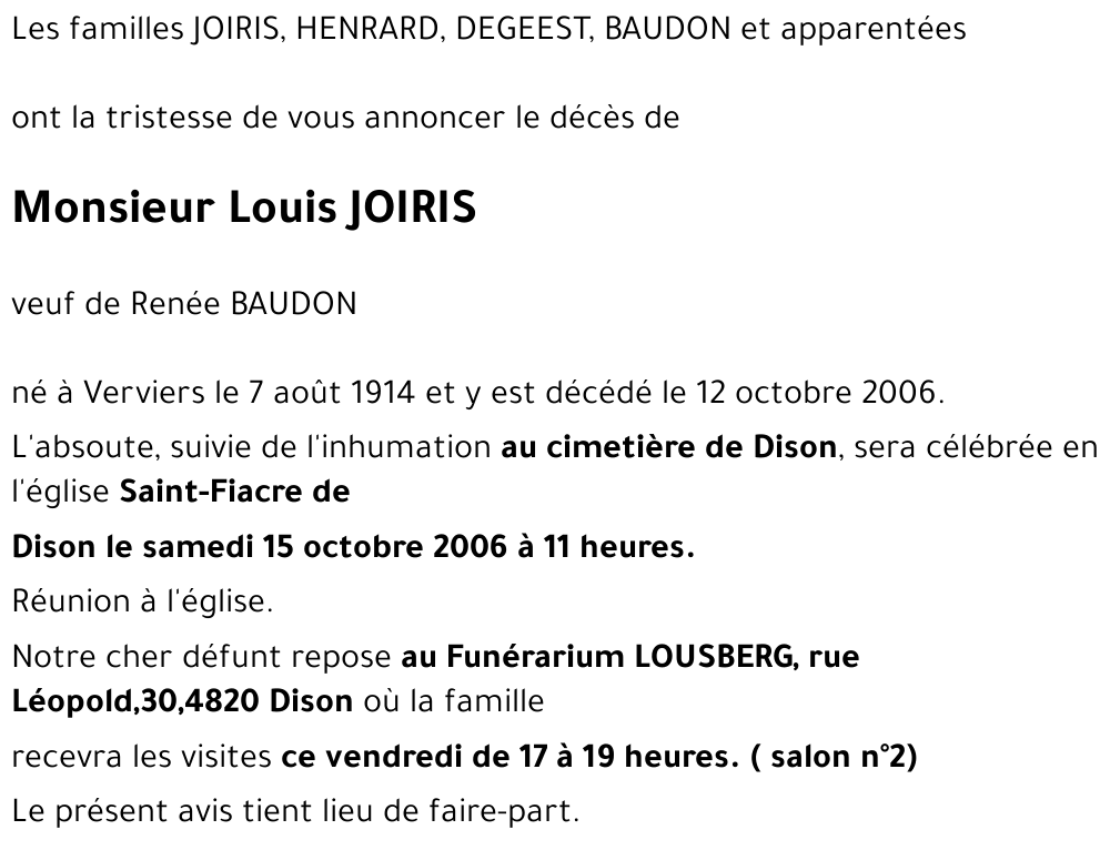 Louis JOIRIS
