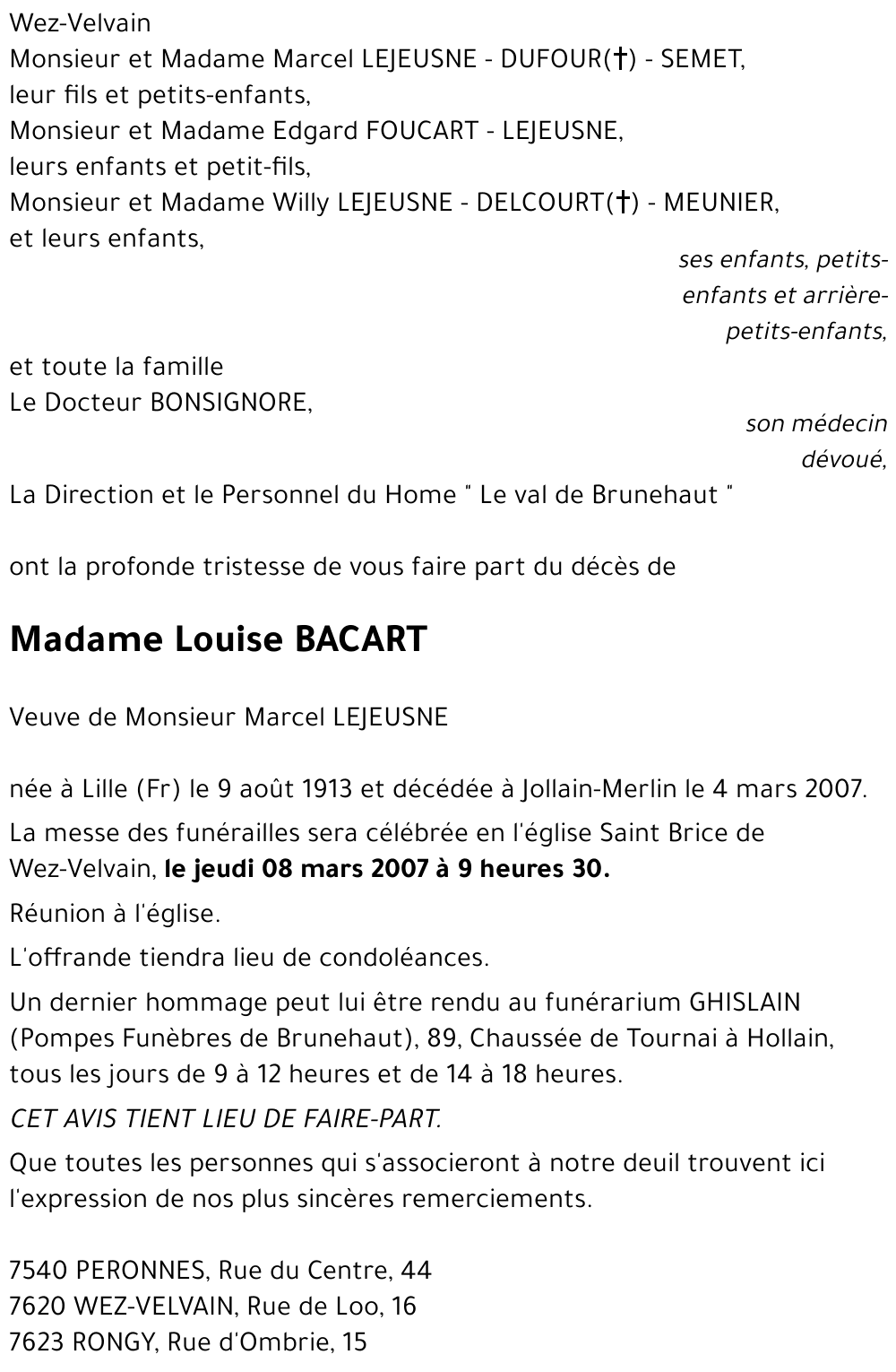 Louise BACART
