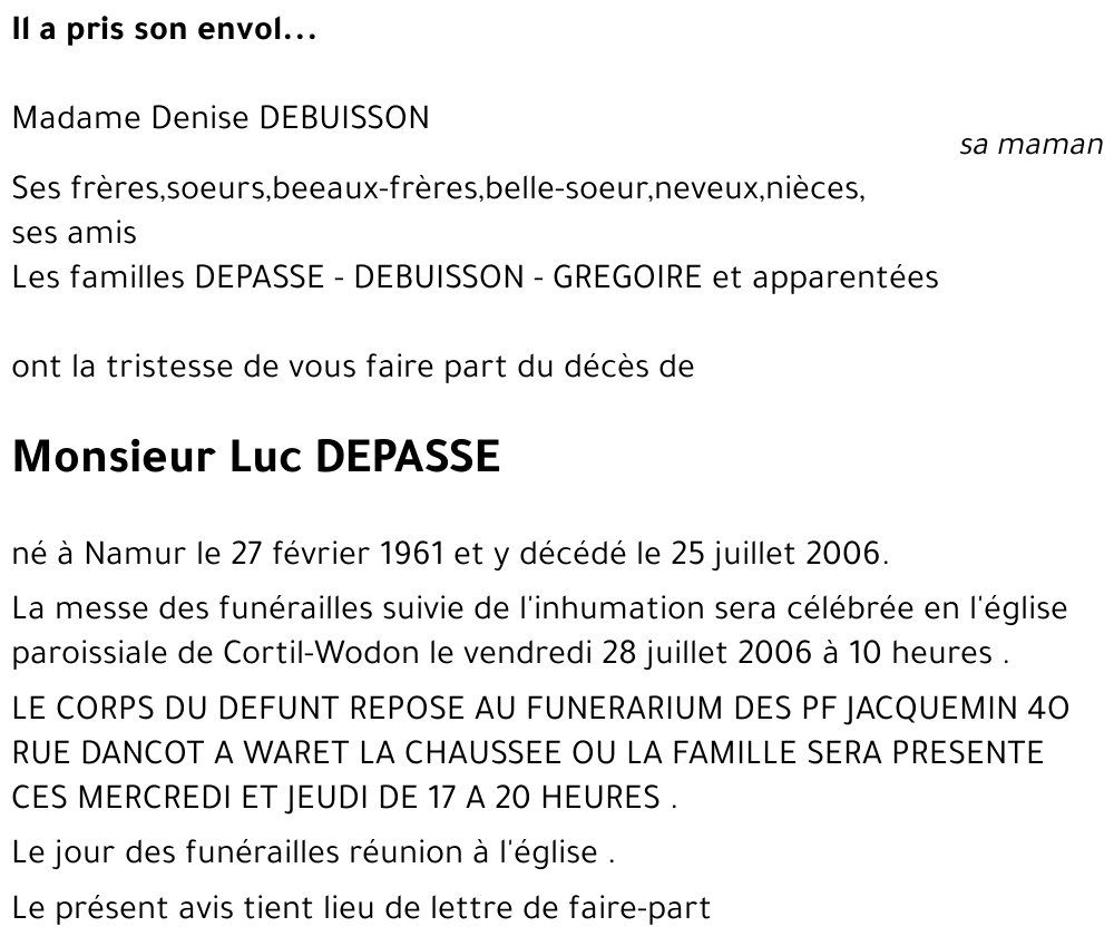 Luc DEPASSE
