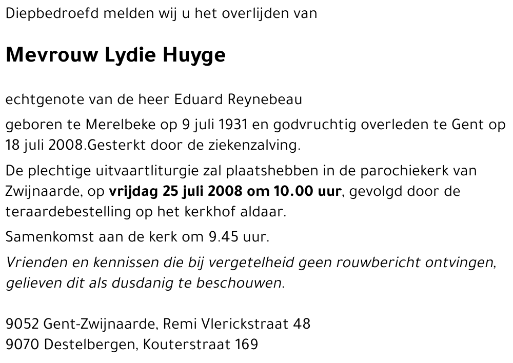 Lydie Huyge