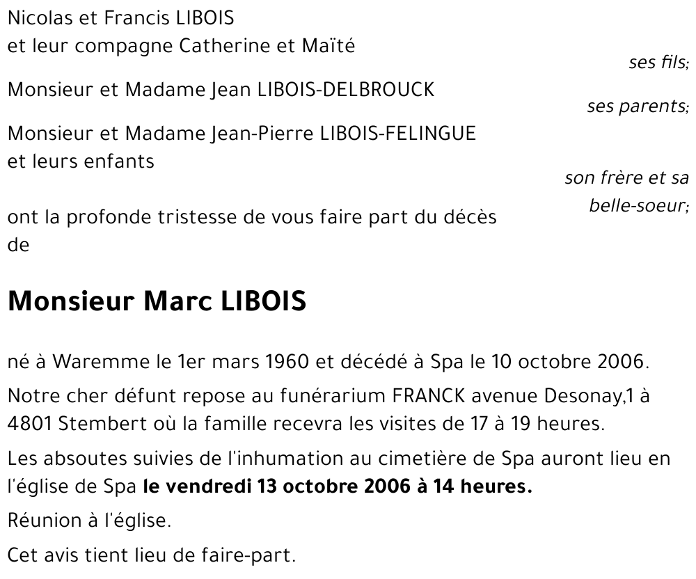 Marc LIBOIS