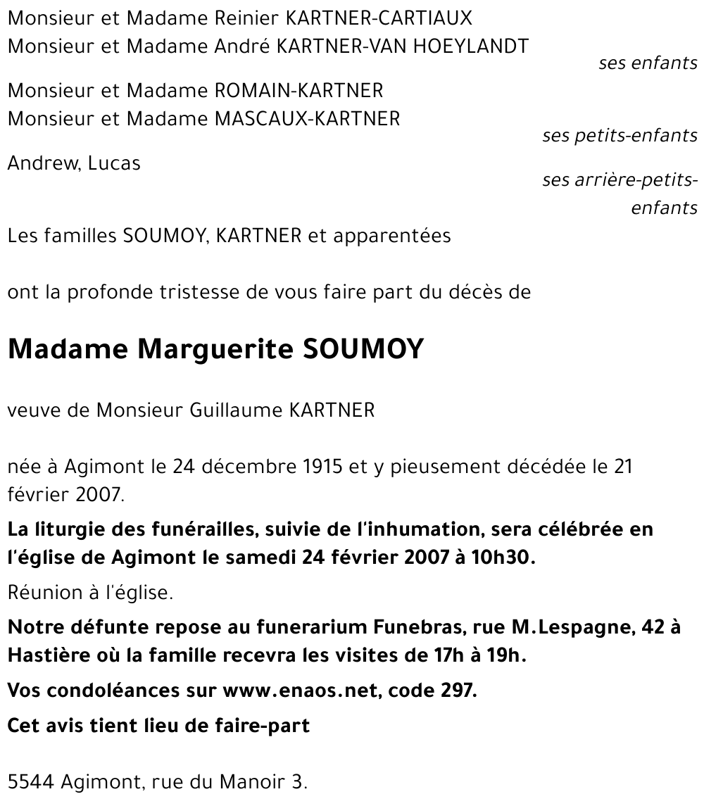Marguerite SOUMOY