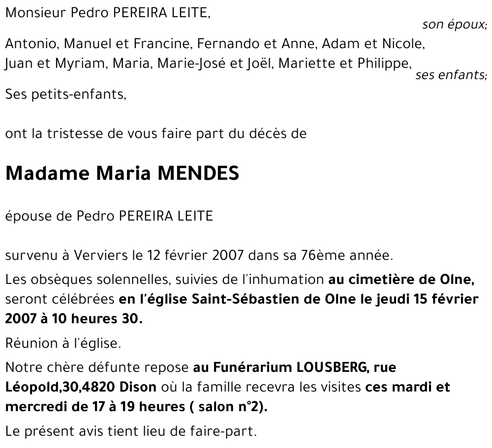Maria MENDENS