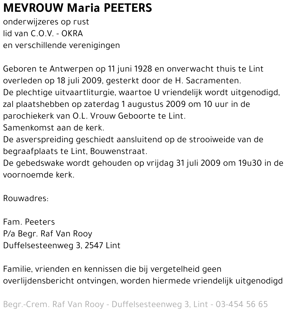 Maria Peeters