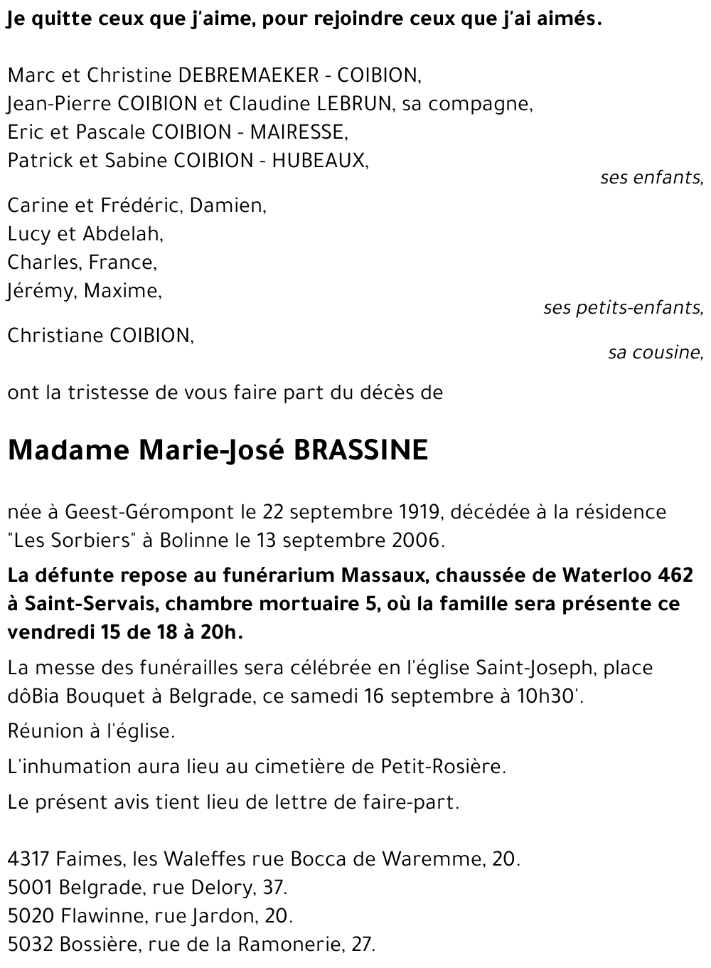 Marie-José BRASSINE