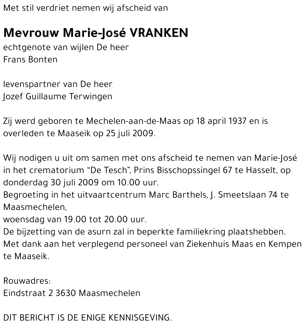 Marie-José Vranken