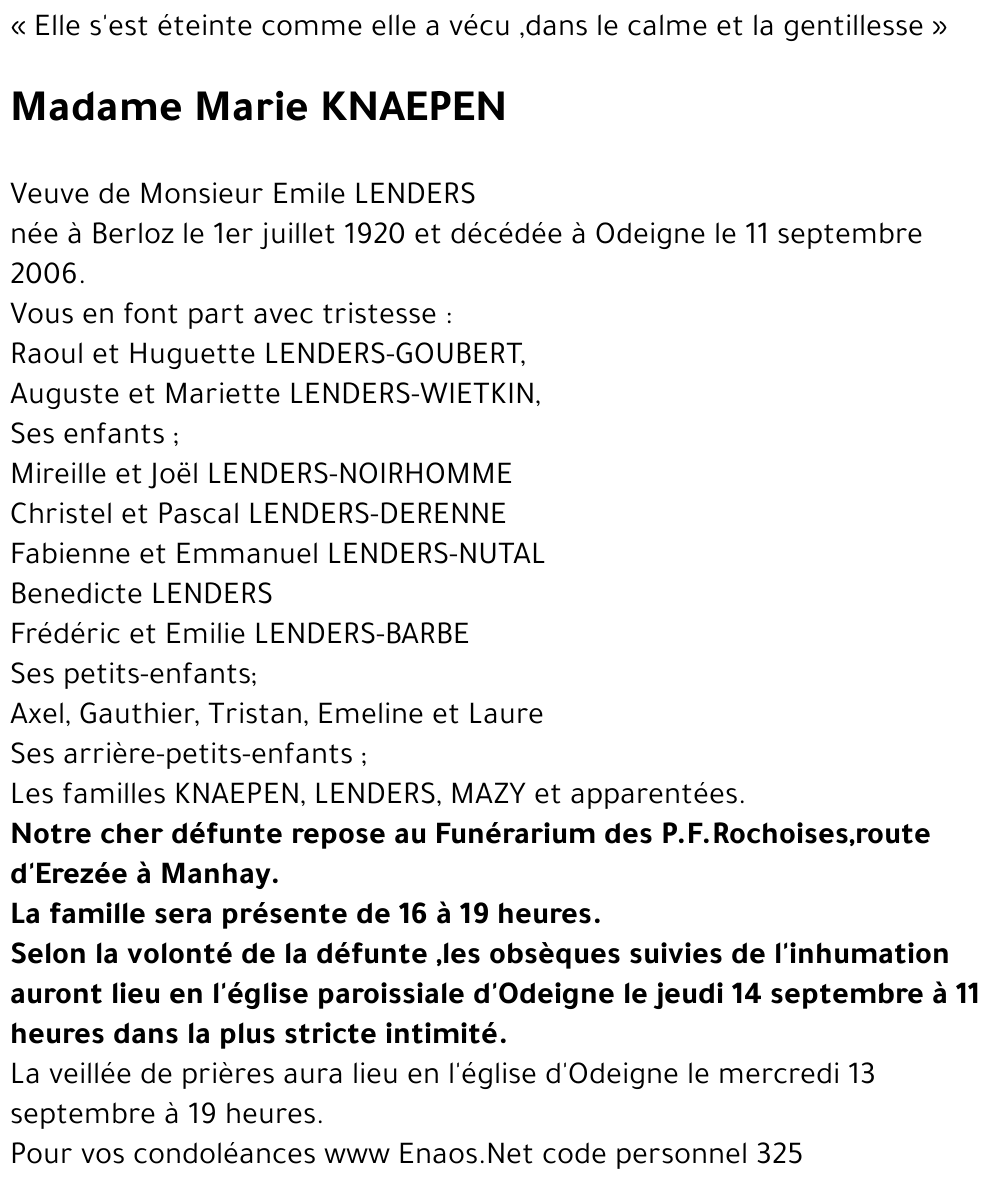 Marie KNAEPEN