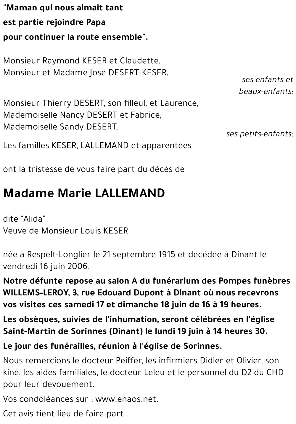 Marie LALLEMAND