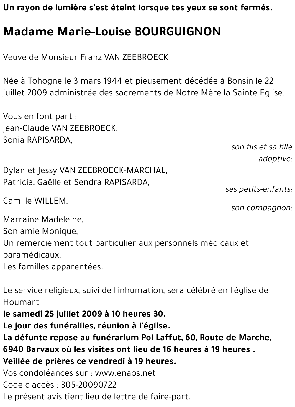 Marie-Louise BOURGUIGNON