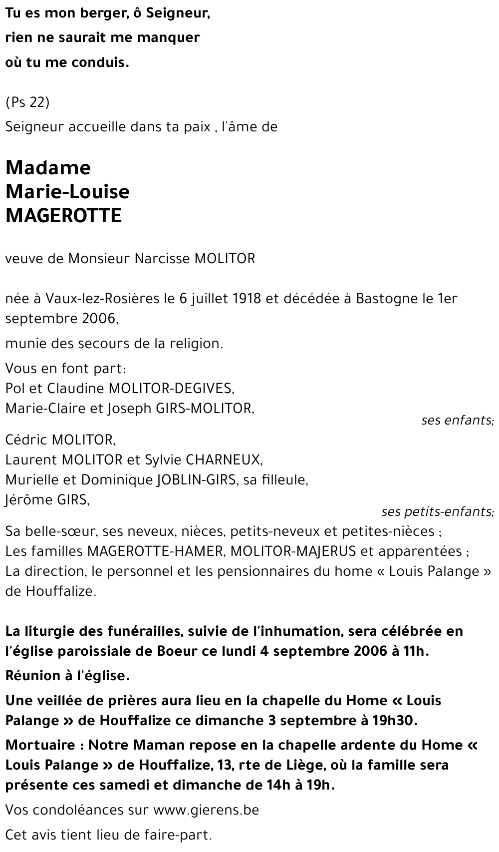 Marie-Louise MAGEROTTE