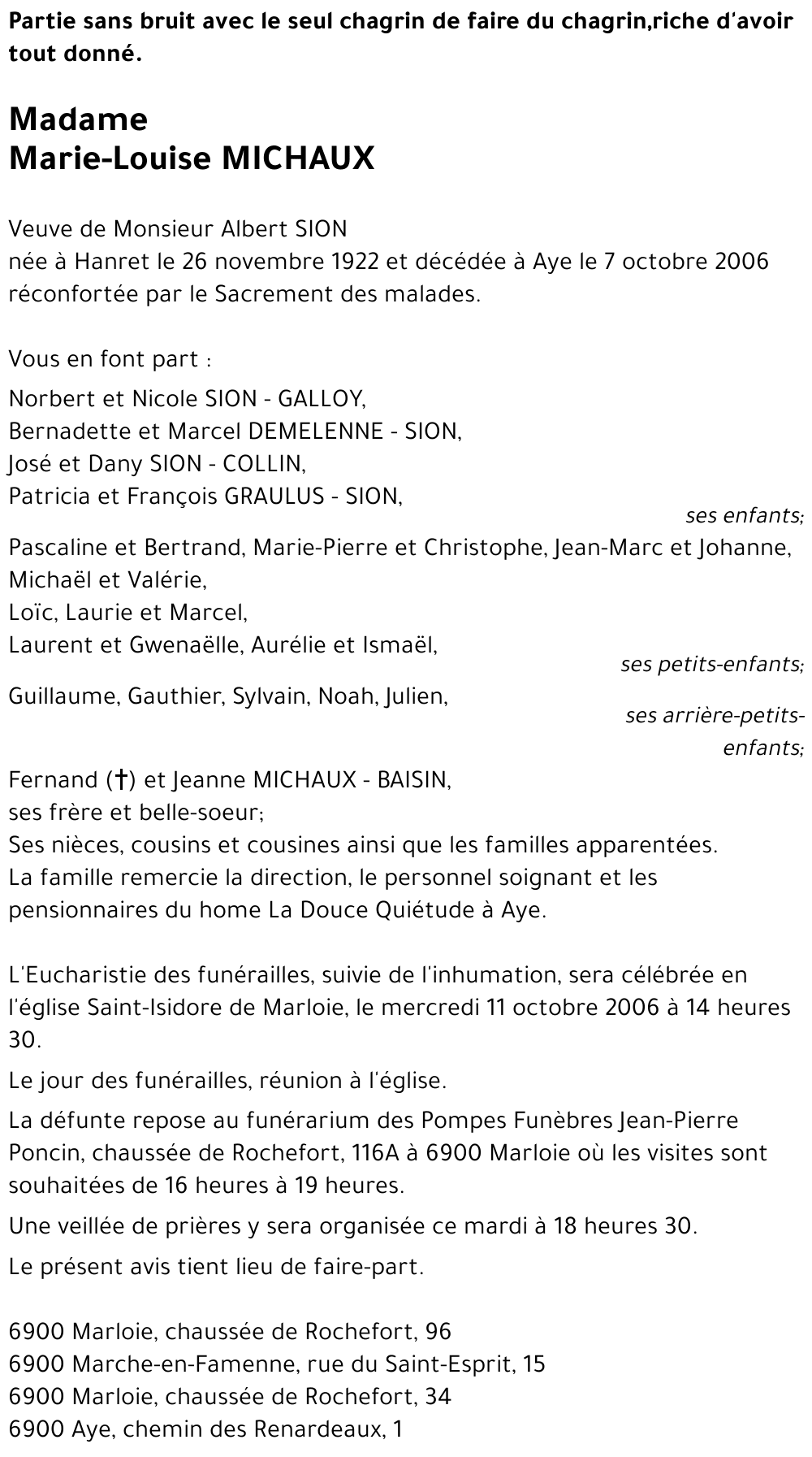 Marie-Louise MICHAUX