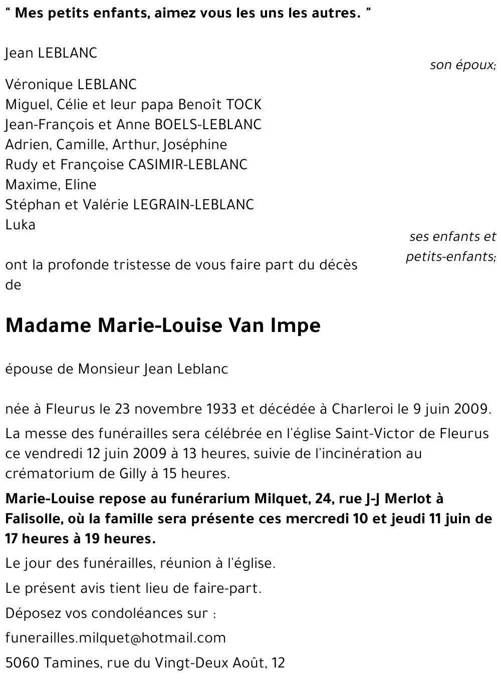 Marie-Louise Van Impe