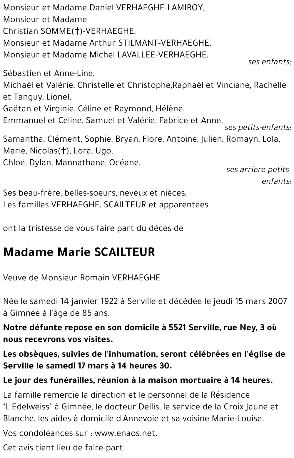 Marie SCAILTEUR