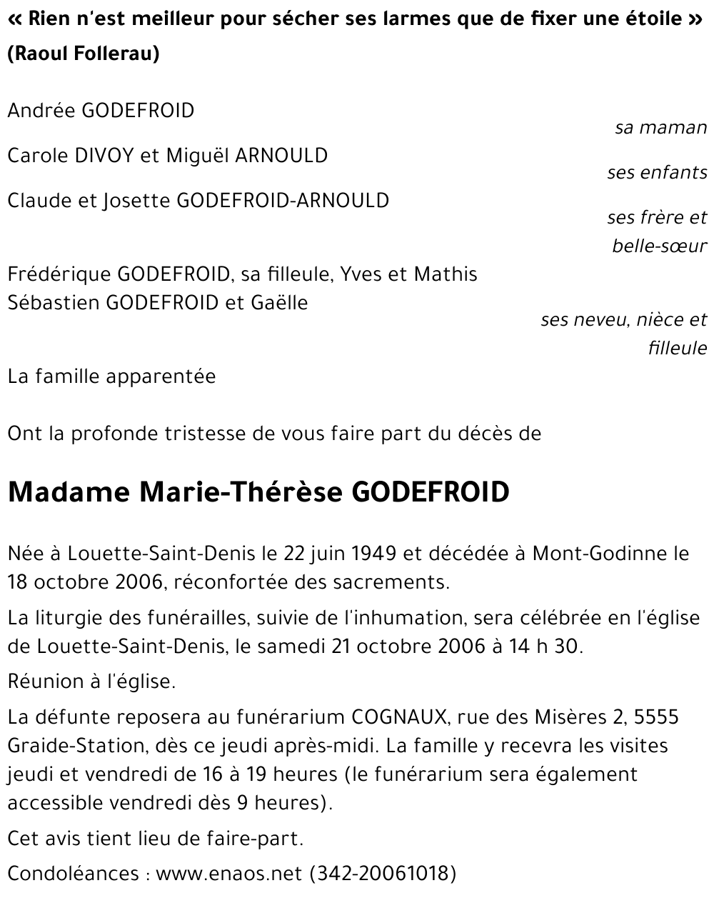 Marie-Thérèse GODEFROID