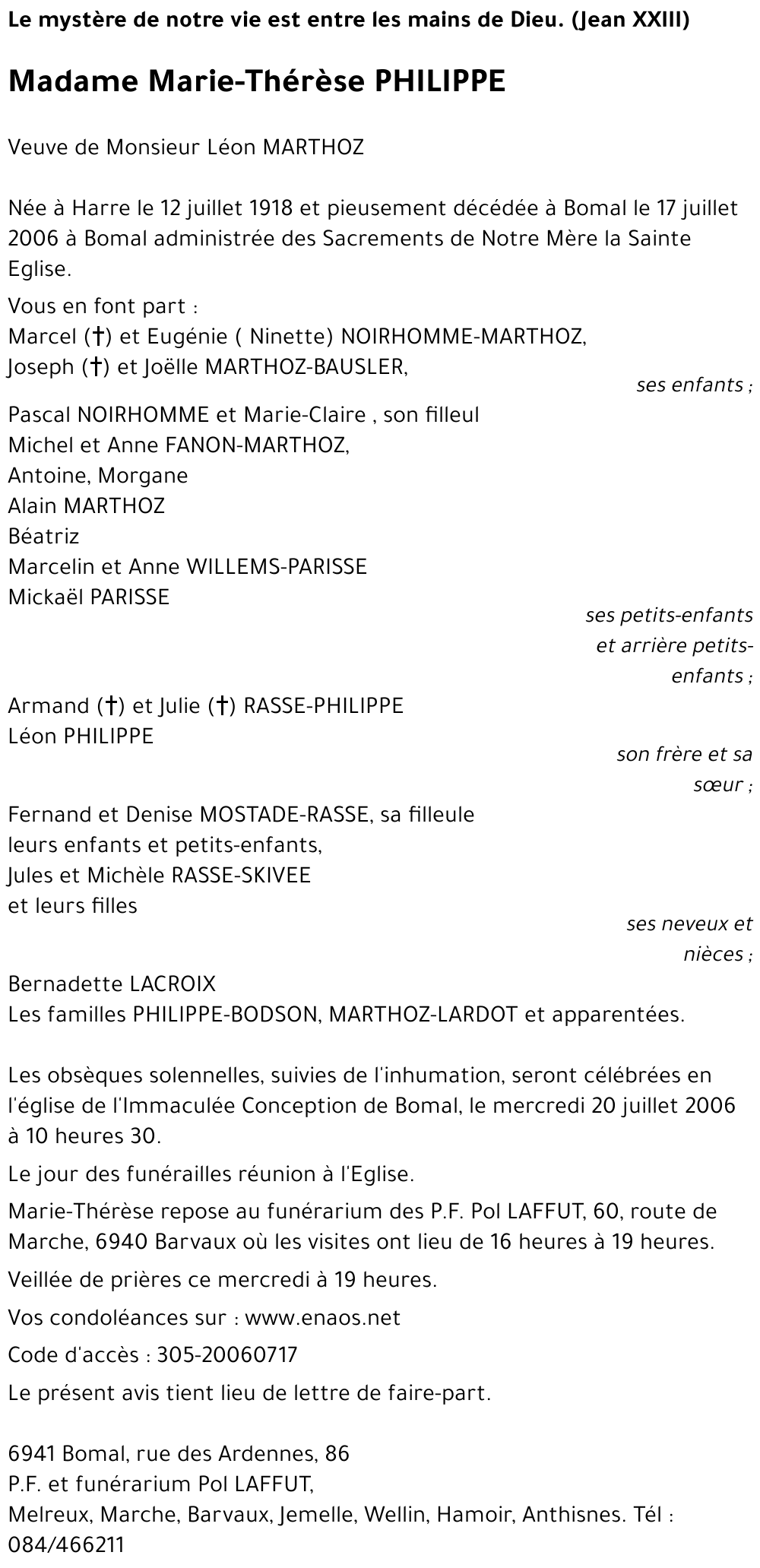 Marie-Thérèse PHILIPPE