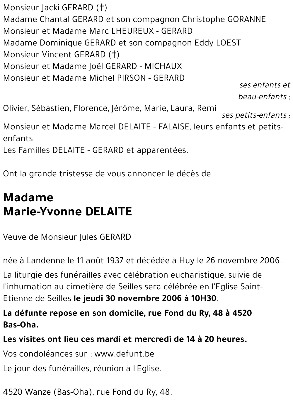 Marie-Yvonne DELAITE