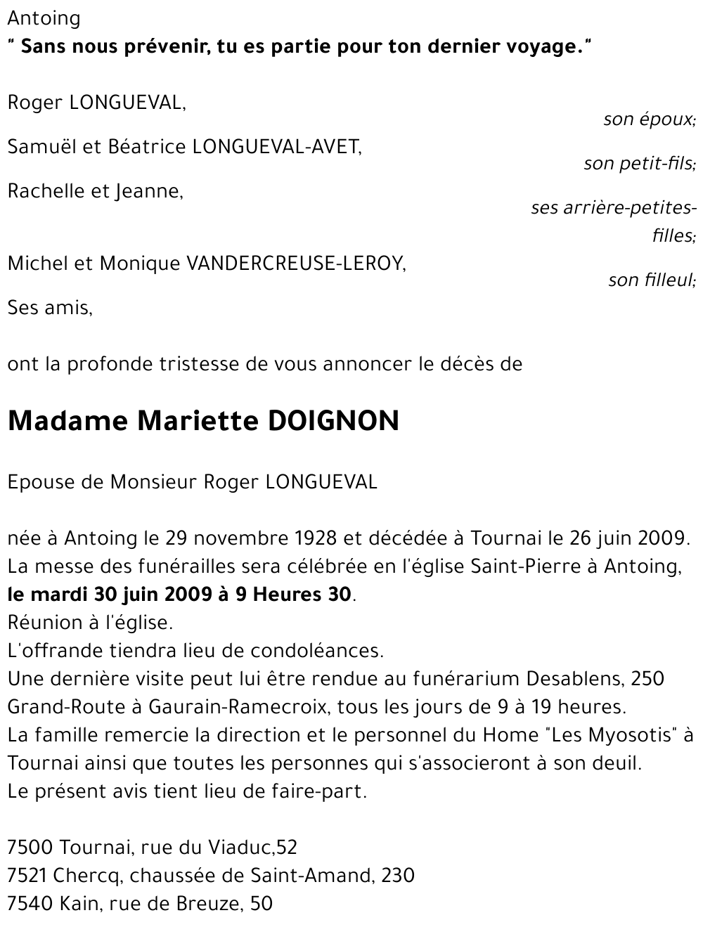 Mariette DOIGNON