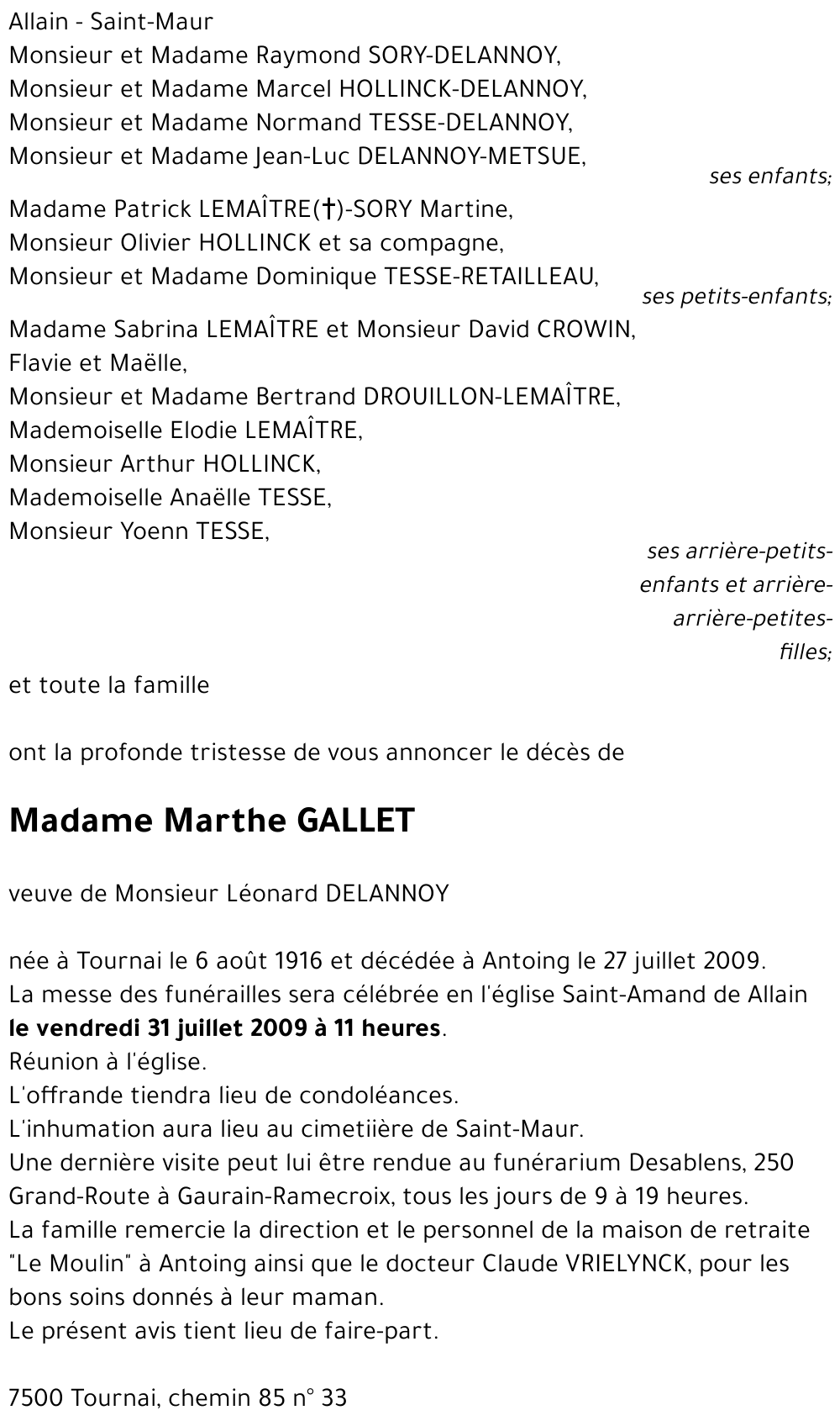 Marthe GALLET