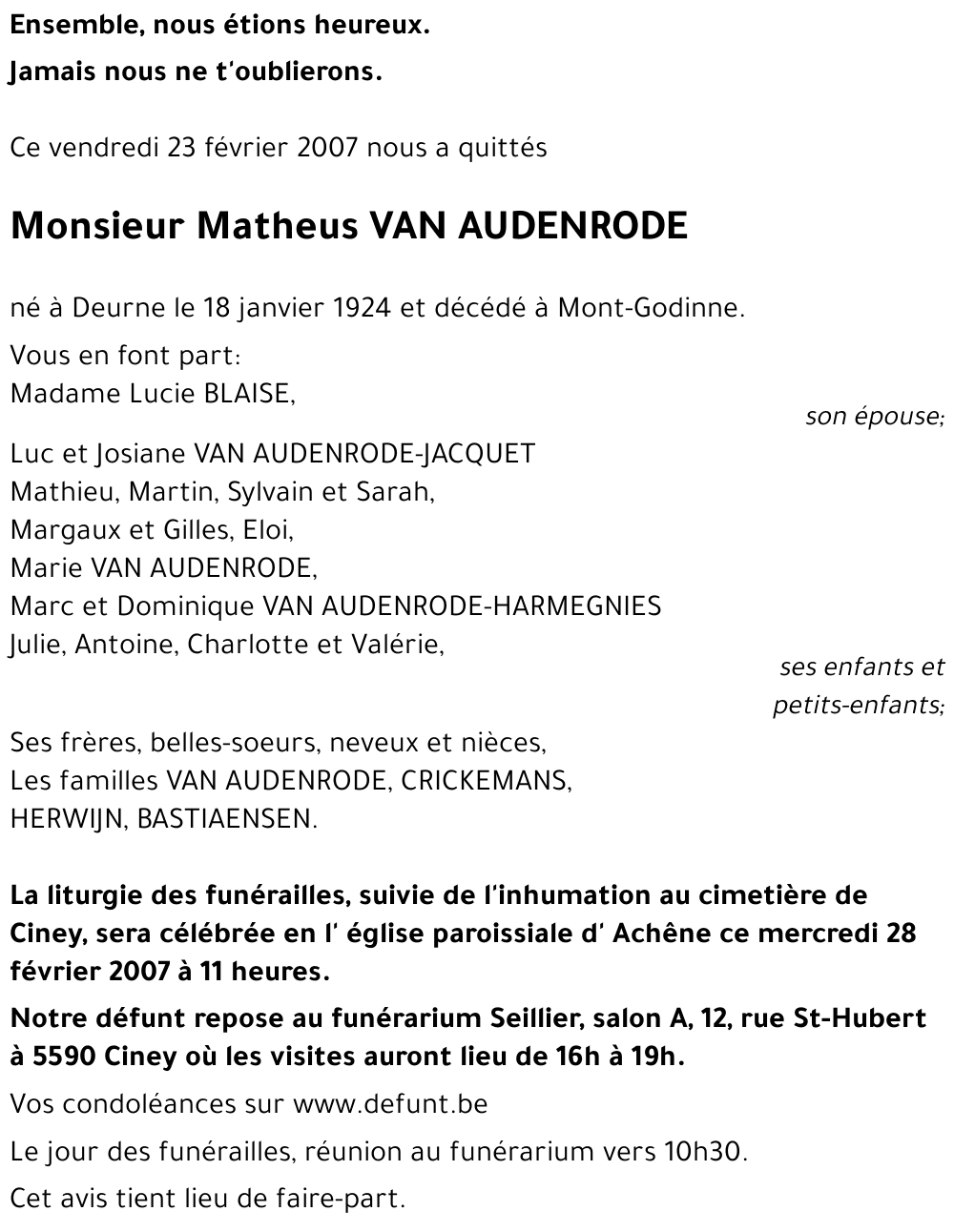 Matheus VAN  AUDENRODE