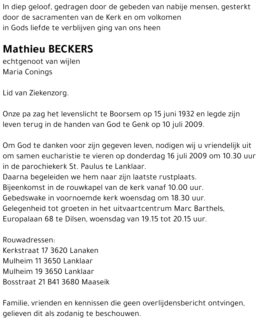 Mathieu Beckers