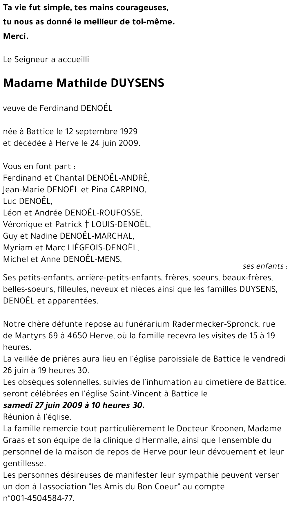 Mathilde DENOEL-DUYSENS