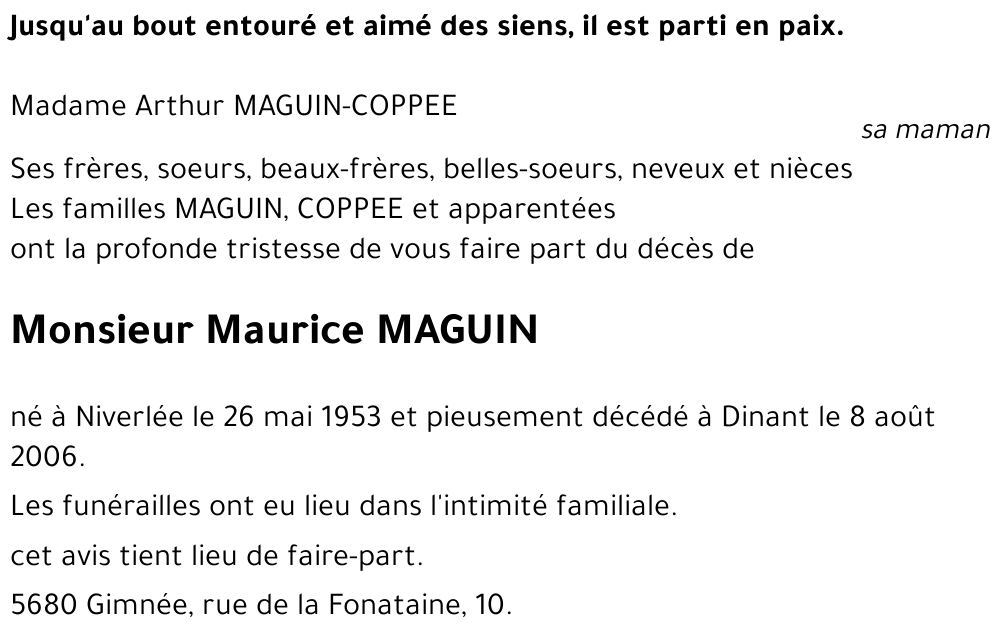 Maurice MAGUIN