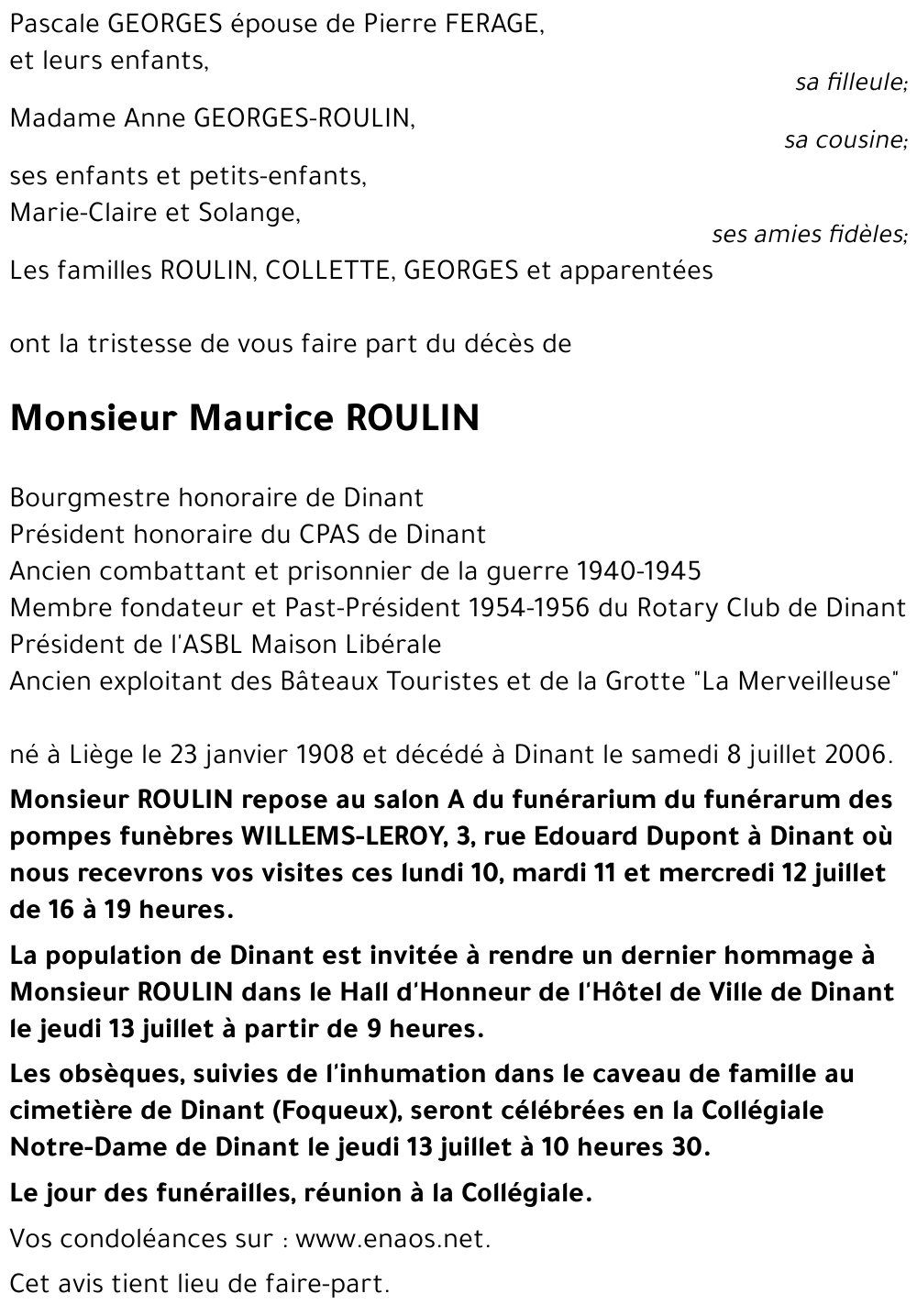 Maurice ROULIN