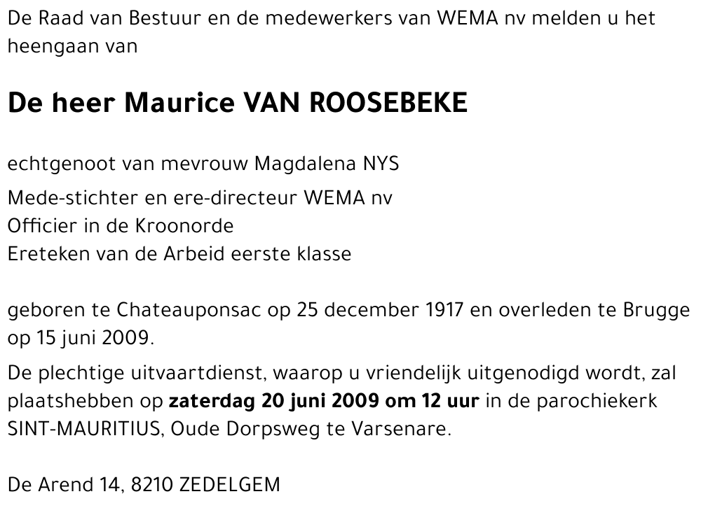 Maurice Van Roosebeke