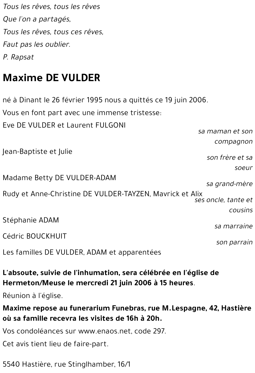 Maxime DE VULDER